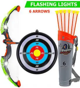 Toysery Bow and Arrow for Kids with LED Flash Lights in 2023