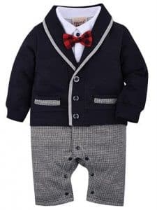 ZOEREA Baby Boys Romper Suit with Bow Tie in 2023