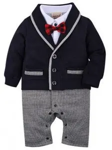 ZOEREA Baby Boys Romper Suit with Bow Tie in 2023