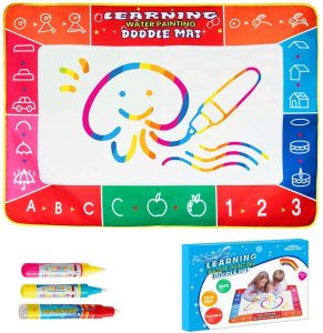 Monilon Aqua Magic Water Doodle Mat Kids Learning Toys with 3 Magic Pens, 40 Inches X 28 Inches in 2023