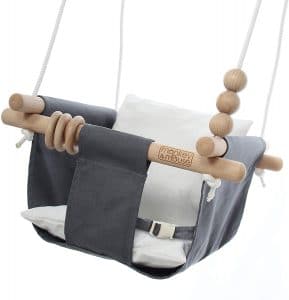 Canvas and Wooden Hanging Tree Swing