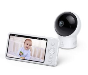 eufy Baby, SpaceView Pro 720p Video Baby Monitor with 5’’ Screen, Two-Way Audio, Pan & Tilt, Night Vision, Lullaby Player, for New Parents