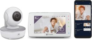 Motorola Baby Monitor VM36XL Touchscreen 5" Portable WiFi Video Baby Monitor with Camera HD 720p - Connects to Smart Phone App, 1000ft Range,
